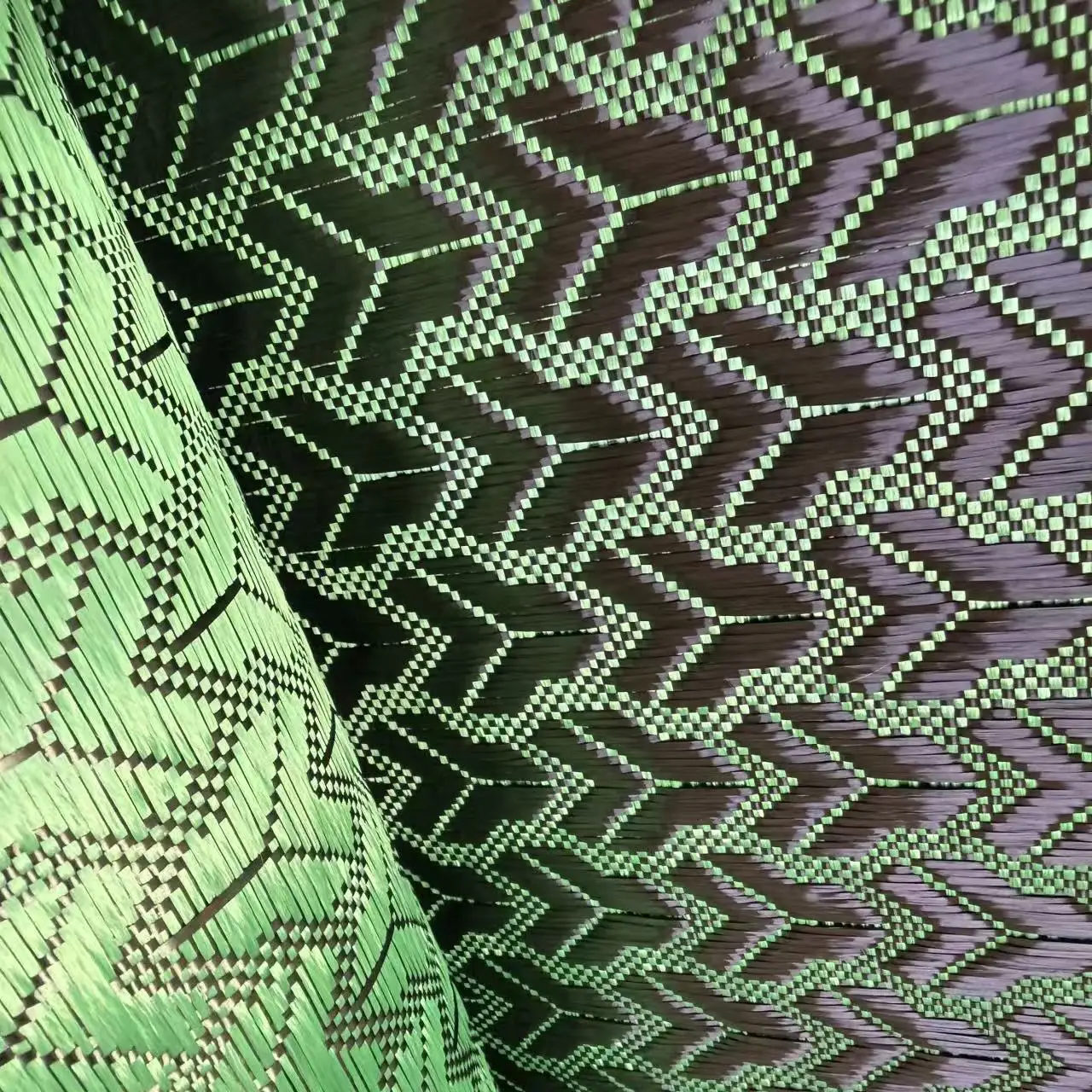 3K 240g Kohlefaser und Green Cola Li Gemischtes Gewebtes Gewebe Vakuum-Führungstasche Carbon DIY Gladiator Kohlefaser-Jacquard-Gewebe – Detail 4
