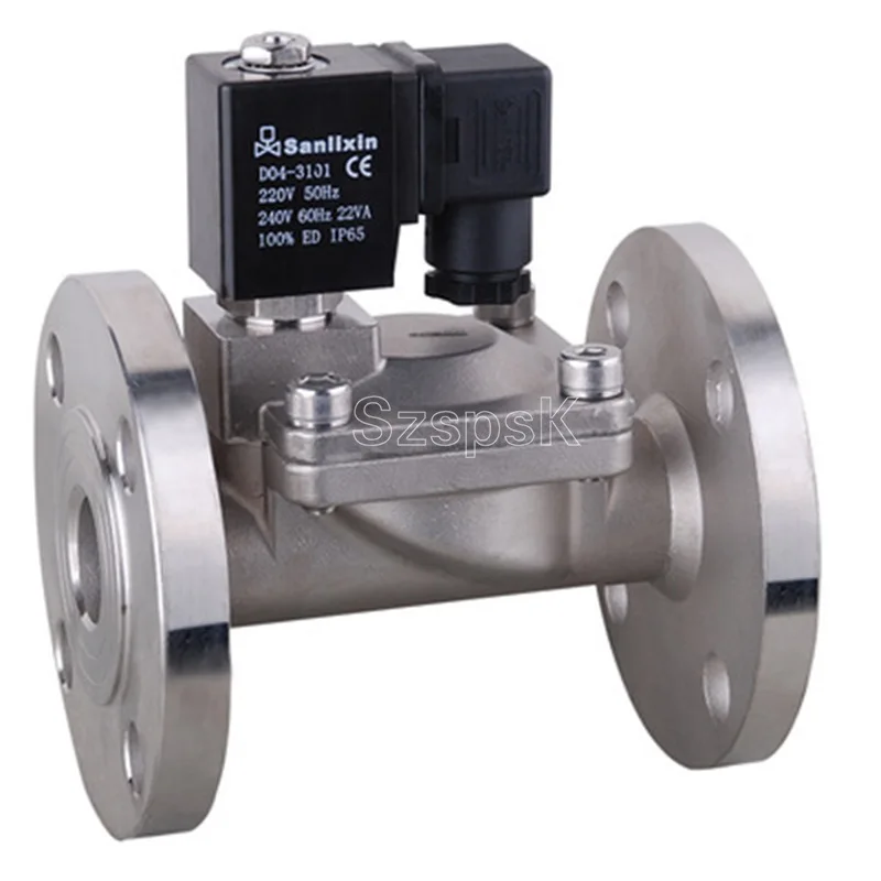 2WBF Series DN32 Stainless Steel 316L40kg Pressure Normally Closed Solenoid Valve DN20 32 40 50