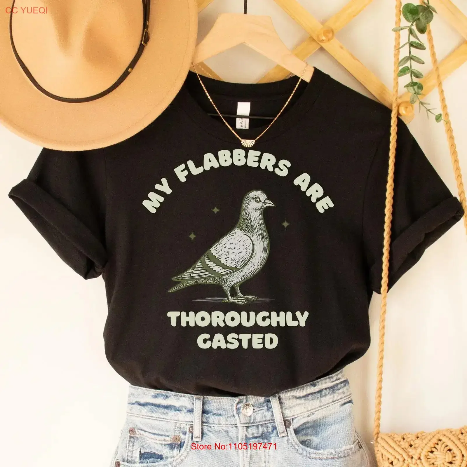 

Funny Pigeon T Shirt Flabbers Gasted Unhinged Bird Nerd Top Weirdcore Trendy for Lover Birdwatching vintage Washed Stretched