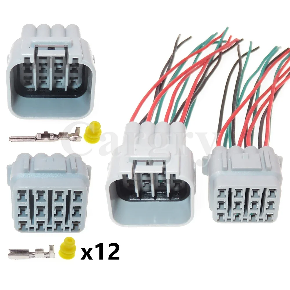 

1 Set 12P 6188-0375 6181-2459 Car Male Plug Female Connector AC Assembly Automobile Waterproof Cable Harness Socket