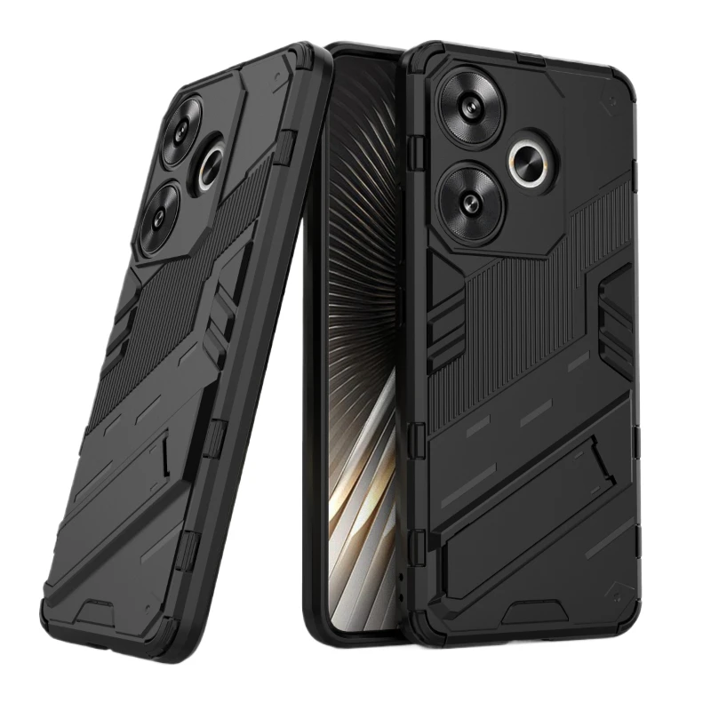 For Xiaomi Poco F6 5g Case Back Cover Shockproof Armor Case For Poco F6 Cover Anti-Fall Protect Kickstand Funda Coque Cases