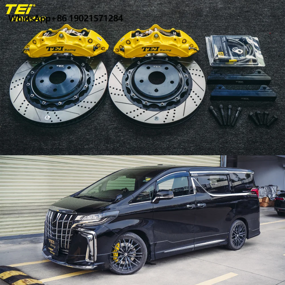 Front Big Brake Kit P60NS 6 Piston Caliper With 355*32 mm Rotor BBK Auto Brake System for Alphard 19 Inch Car Rim