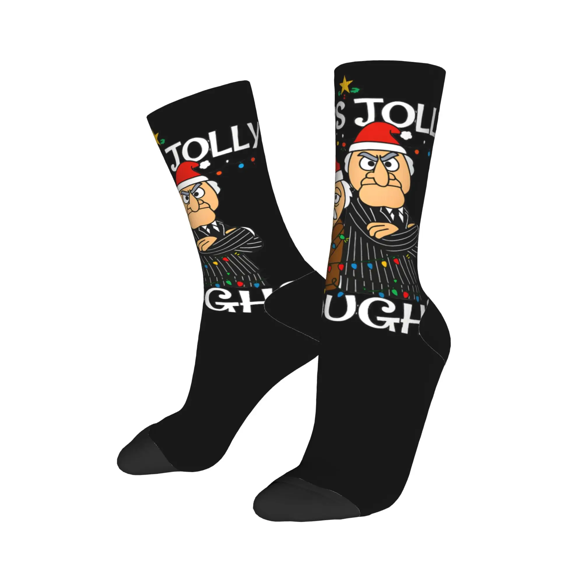 Statler and Waldorf Socks Is This Jolly Enough  Printed Stockings Non Slip Men's Socks High Quality Autumn Running Sports Socks