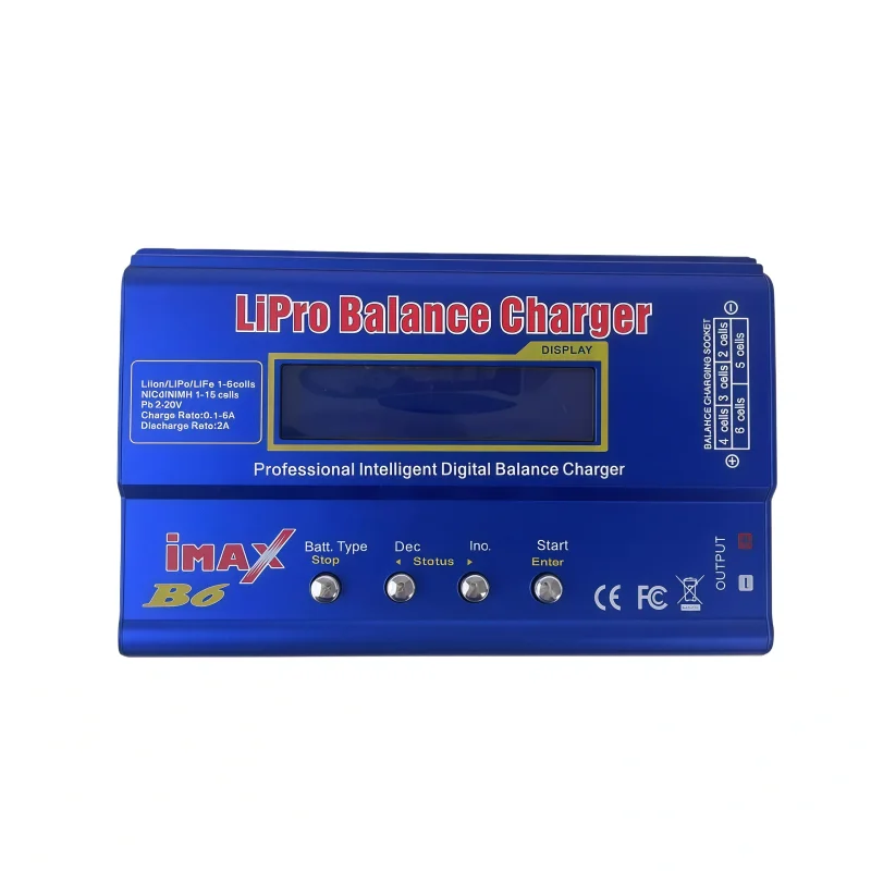 B6 IIMAX B6 Balanced Charger 80W High Power Intelligent Balanced Charging with Power Supply Suitable for Remote Control Vehicles