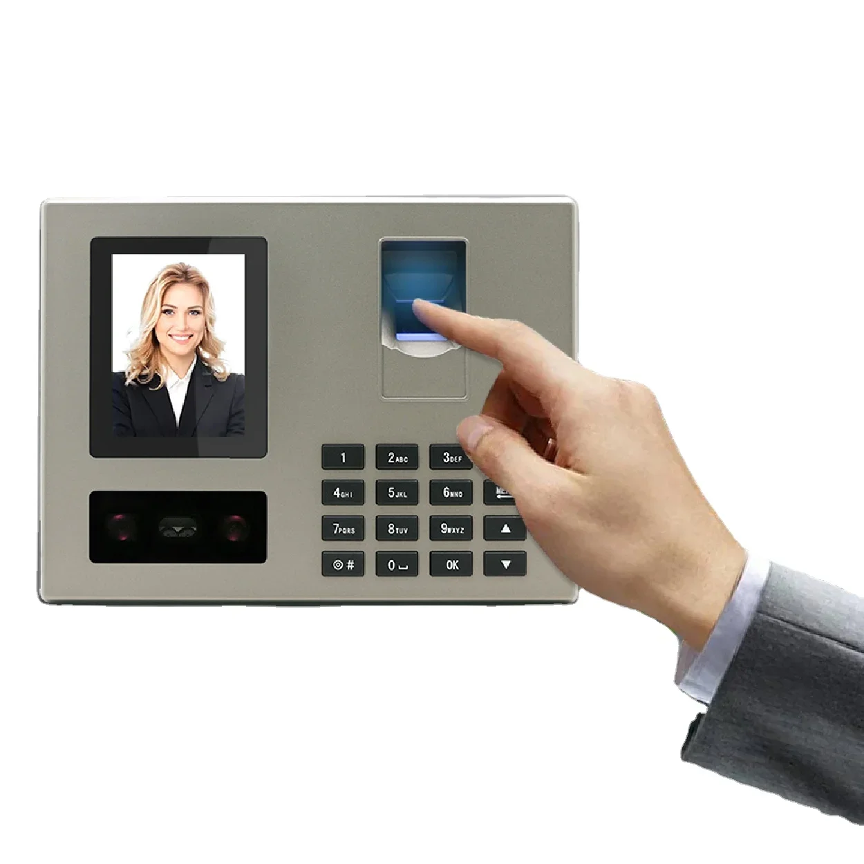 008 FA03 Biometric Face & Fingerprint Scanner Clock-in Time Attendance Machine Employee Time Recorder with Free SDK