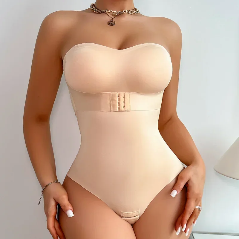 Seamless Strapless Shapewear Tummy Control Shortie Bodysuit For Women Hipster Sculpt Body Shapern Shapers Corset