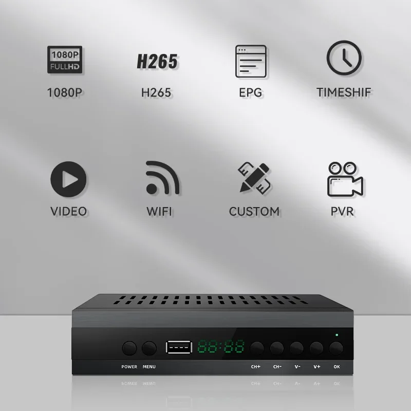 Receptor de TV Digital SCART para ver canales de alta definición, decodificador HD, TDT, DVB-T2, H.265, HEVC, FTA, PVR, USB, HDMI, nuevo