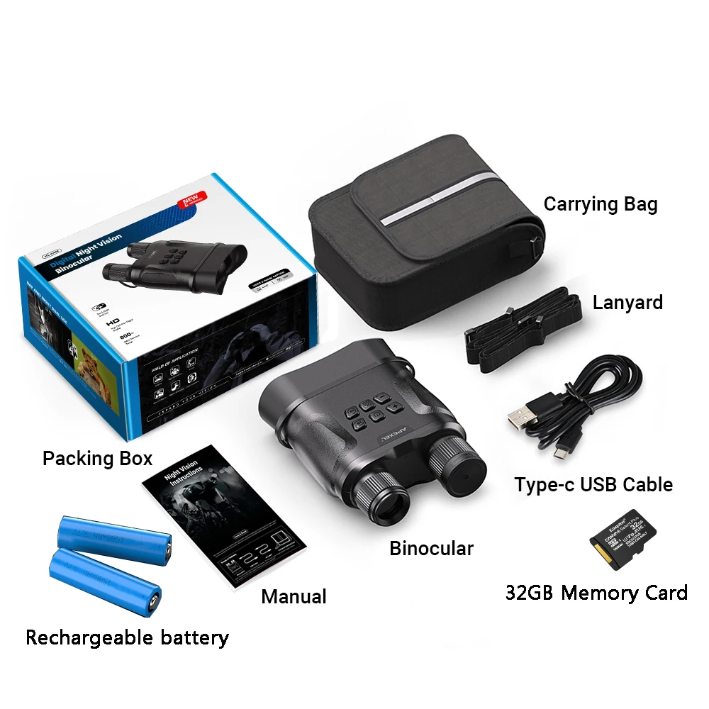 APEXEL Upgrade Night Vision Device Infrared Military Binoculars Digital 1080P Hunting Telescope Day And Night Dual Use Camping