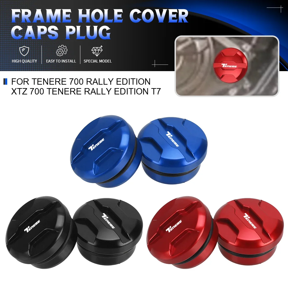 

For YAMAHA TENERE 700 RALLY EDITION XTZ 700 TENERE RALLY EDITION T7 Motorcycle Frame Hole Cover Caps Plug Decorative Frame Cap