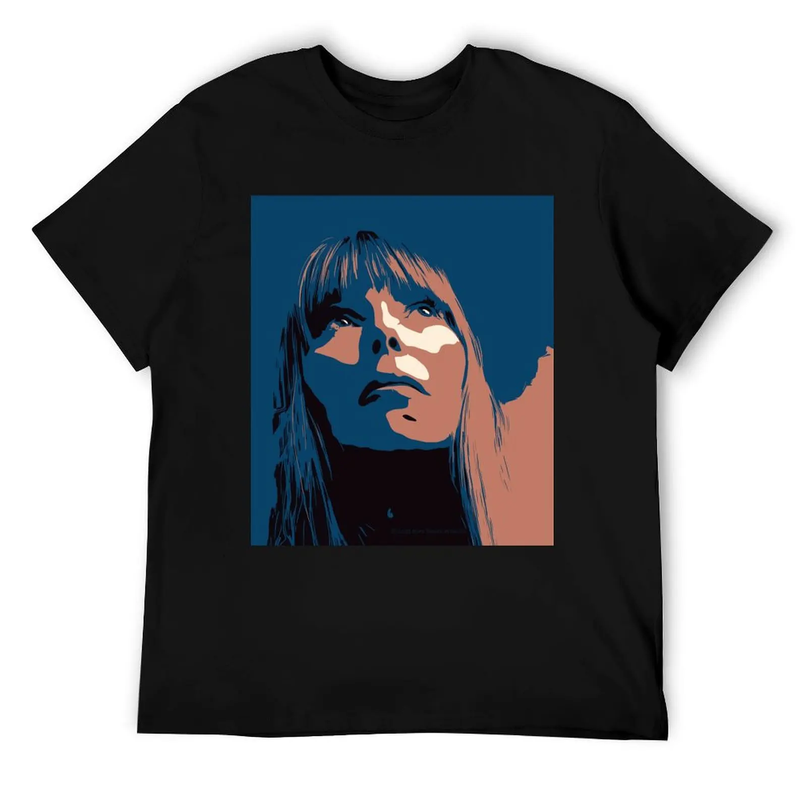 جوني ميتشل صورة تي شيرت تي شيرت للرجل سليم صالح تي شيرت مخصص طباعة القطن تي شيرت رجل تي شيرت #1