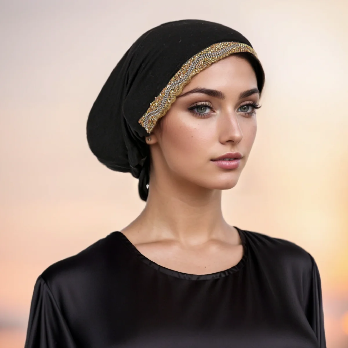 Hot Drilling Muslim Hijab Cap Jersey Headband Modal Cotton Inner For Women Head Wrap Solid Undercap Bonnet New 2024 Hijabs