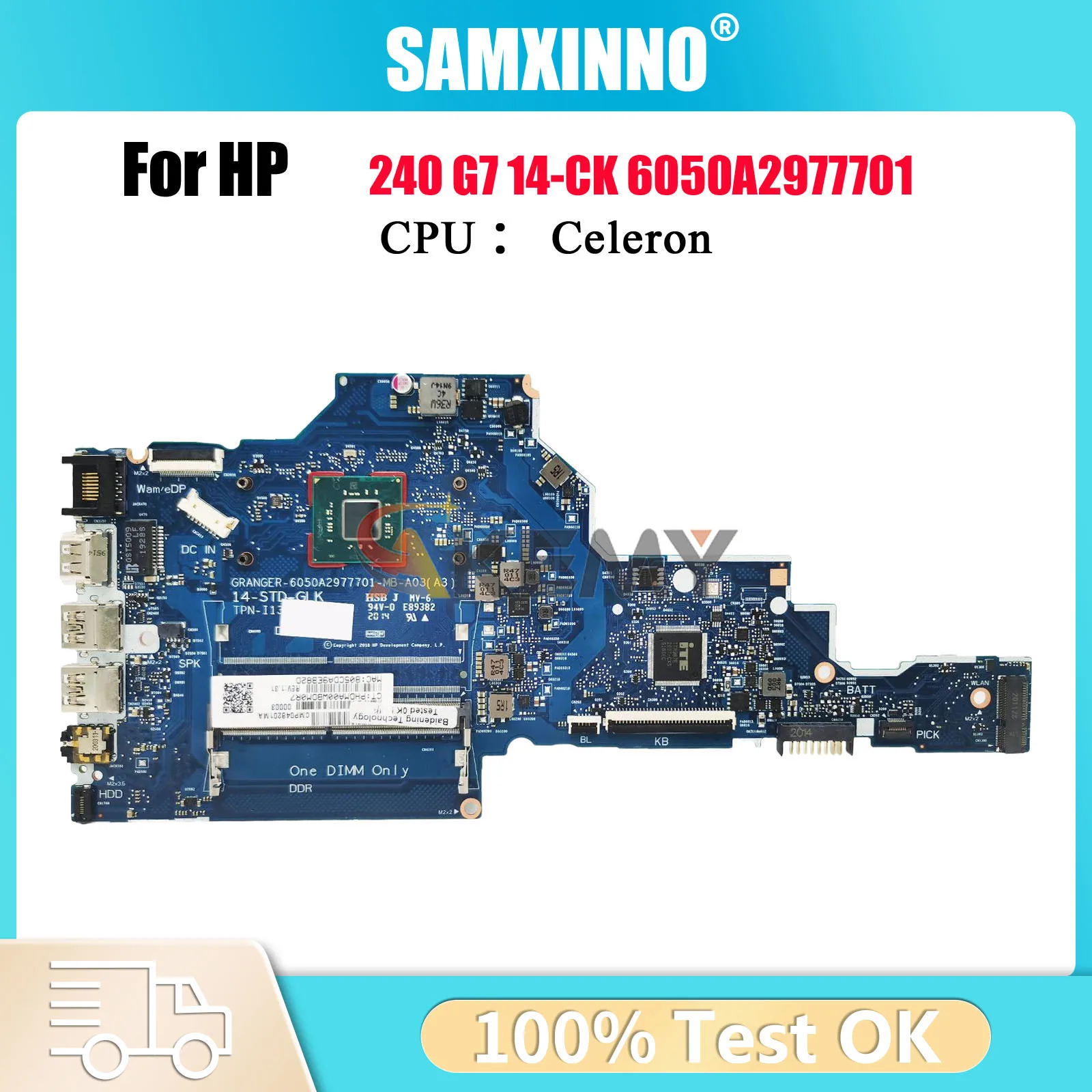 

6050A2977701 For HP TPN-I131 240 G7 14-CK Laptop Motherboard L23234-601 With N4000 N4100 CPU DDR4 100% Fully Tested