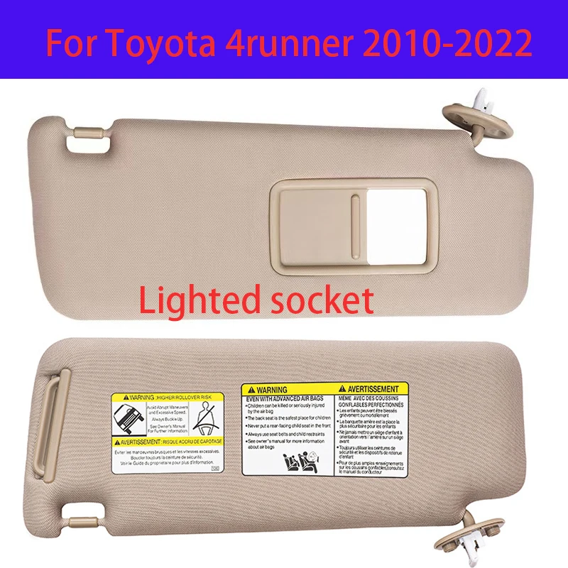 

74320-35A91-B1 For Toyota 4runner2010-2022 Grey and beige Car sunshade, makeup mirror, light-blocking panel, with lighting