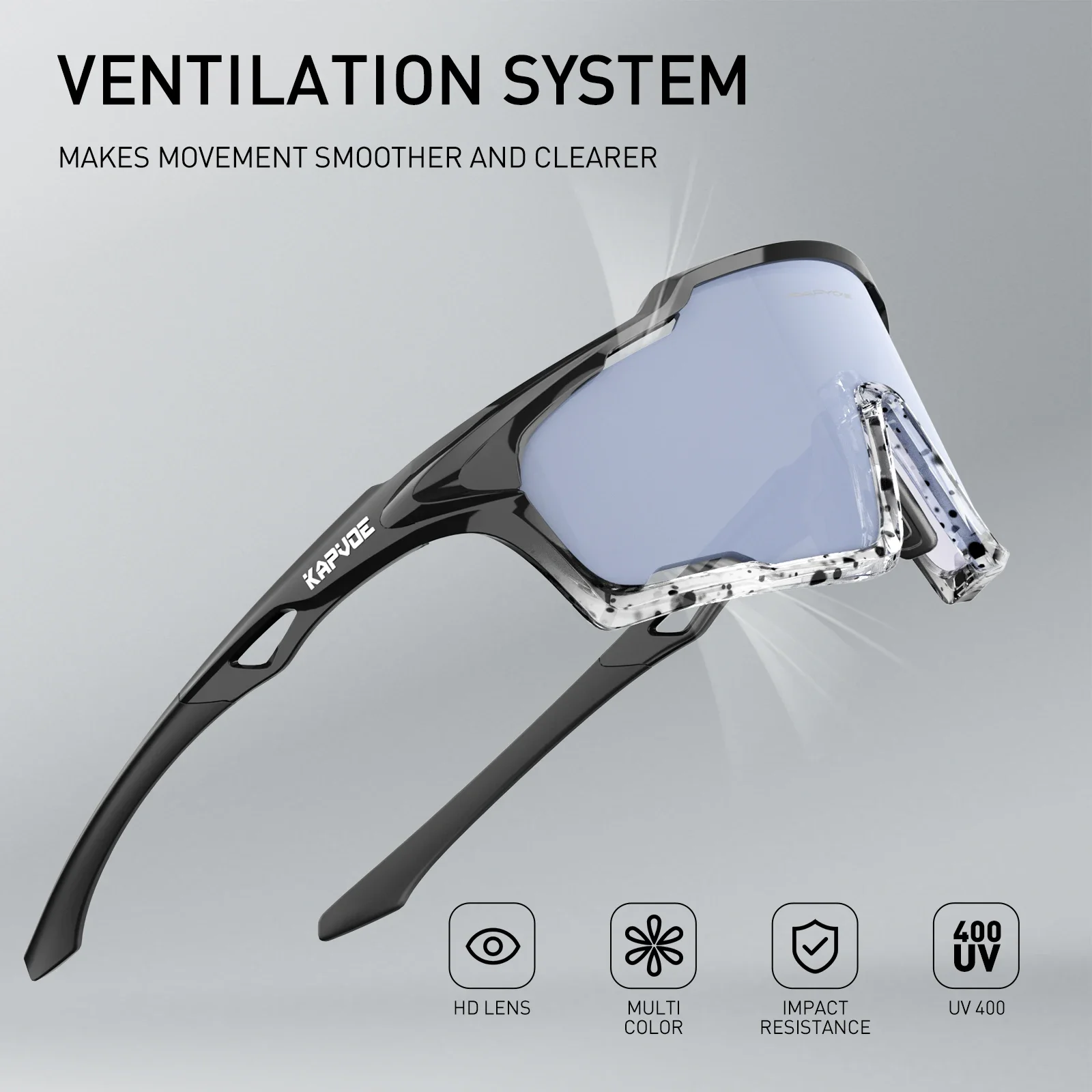 Kapvoe gafas de sol UV400 gafas de ciclismo MTB montar patinaje gafas de sol MTB gafas para hombre mujer bicicleta senderismo gafas