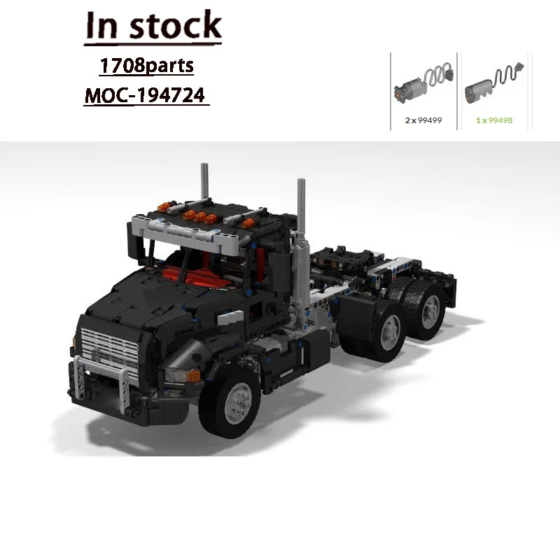 MOC-194724 Klassischer neuer Frachttransportanhänger, Bausteinmodell 1708, Teile, Jungen, Kindergeburtstag, Baustein, Spielzeug, Geschenk