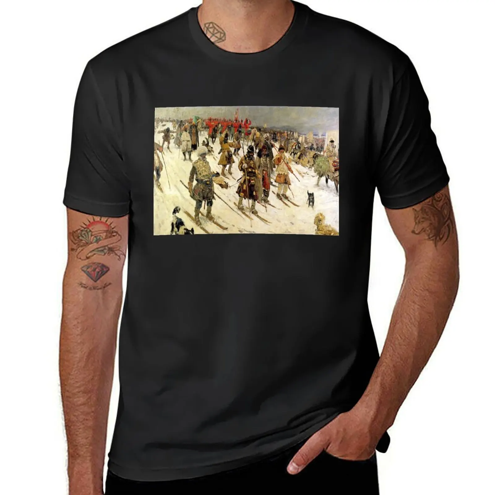 [REMASTERED] Winter campaign against the Lithuanians - Sergey Ivanov 1903 T-Shirt shirts graphic tees mens clothing