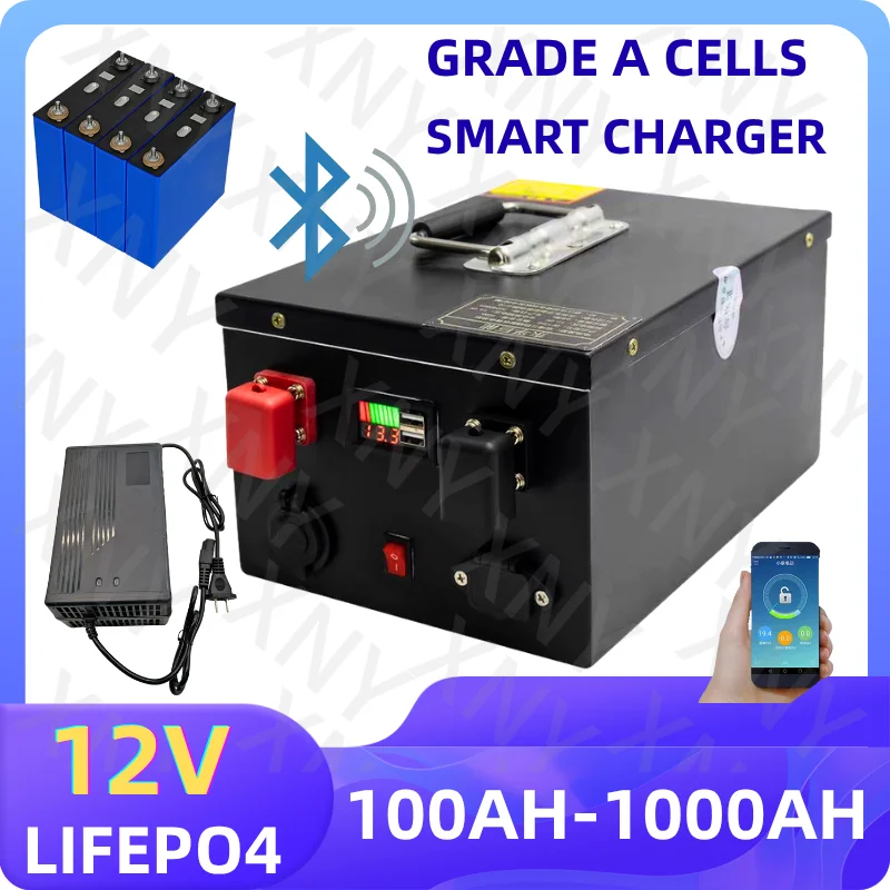 

Lifepo4 Аккумулятор 12 В 200 Ач 100 Ач 300 Ач 400 Ач 500 Ач 600 Ач 800 Ач 1000 Ач для автономного бытового электропитания Офисный ИБП RV Boat