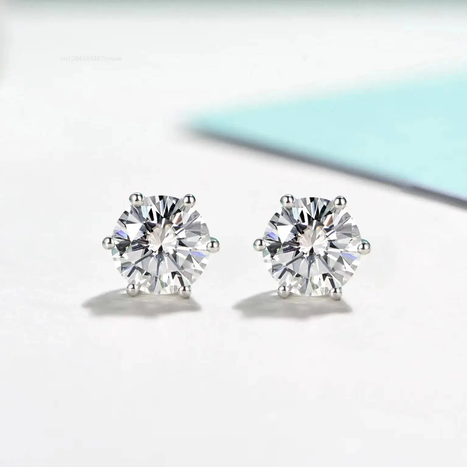 

Hot Selling 925 Silver 1ct Moissanite with GRA D Color VVS Clarity Earrings for Women's Gift High Quality Moissanite Jewelry