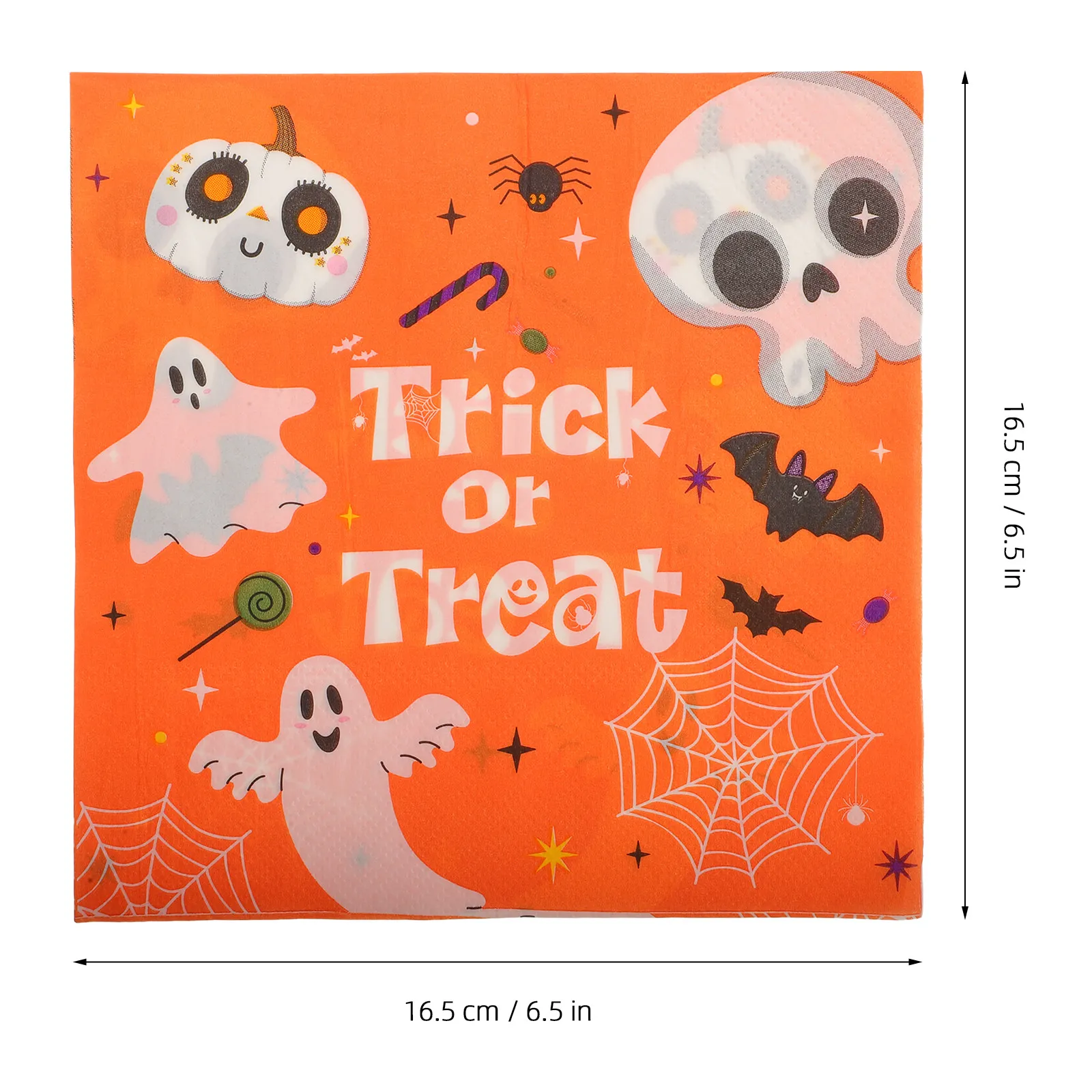 60 Pcs Ghost Pumpkin Bat Napkins Paper Serviettes Decorative Cartoon Party Dinner Autumn Table Halloween