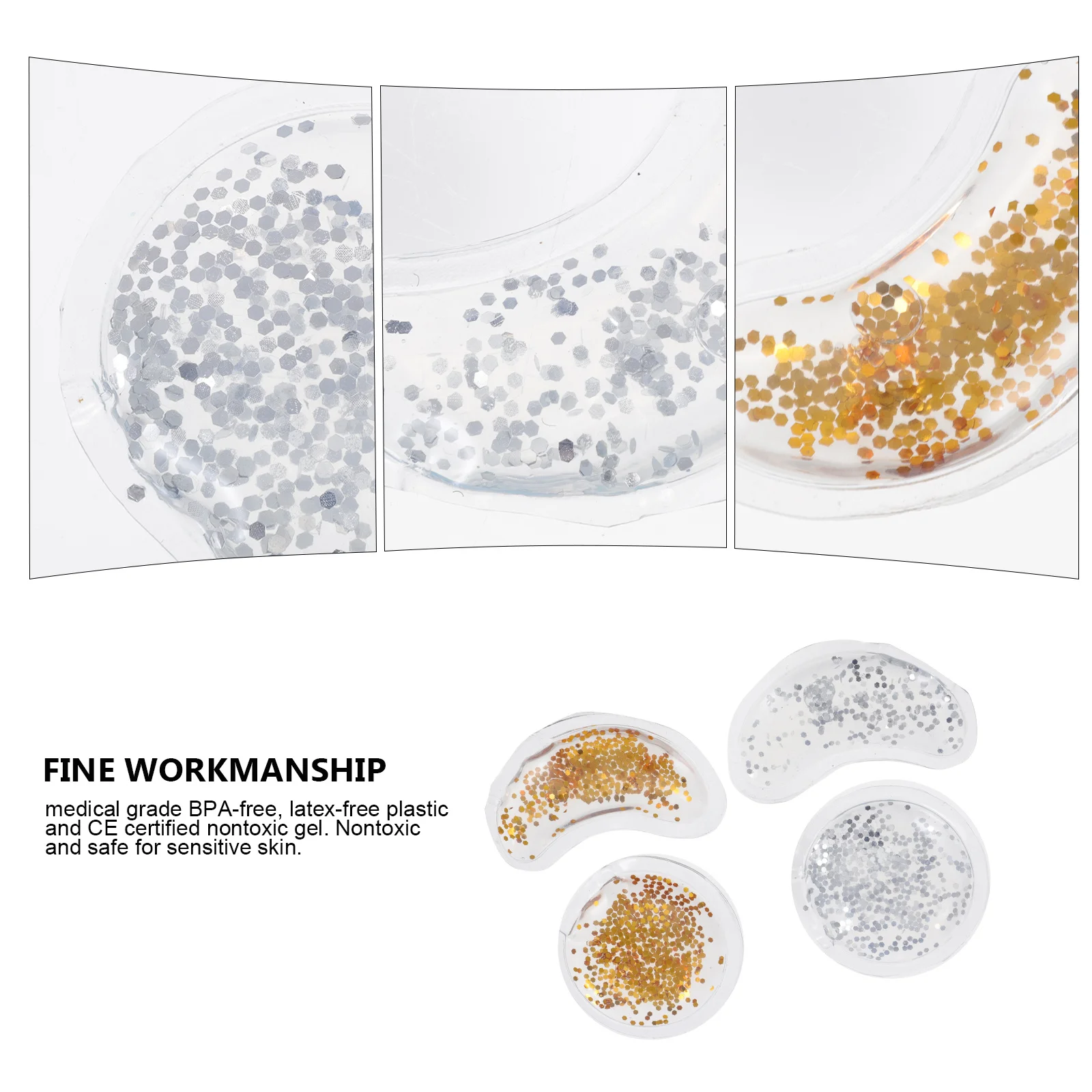 

4pcs Reusable Cooling Gel Eye Pads For Women Bpa Free Ce Certified Eye Care Products Makeup Concealer