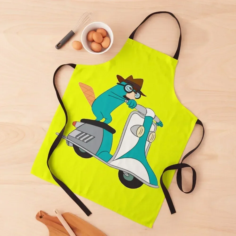 Perry The Platypus Apron Women's Dress christmas kitchen cloths Hairdressing Goods For Home And Kitchen Apron