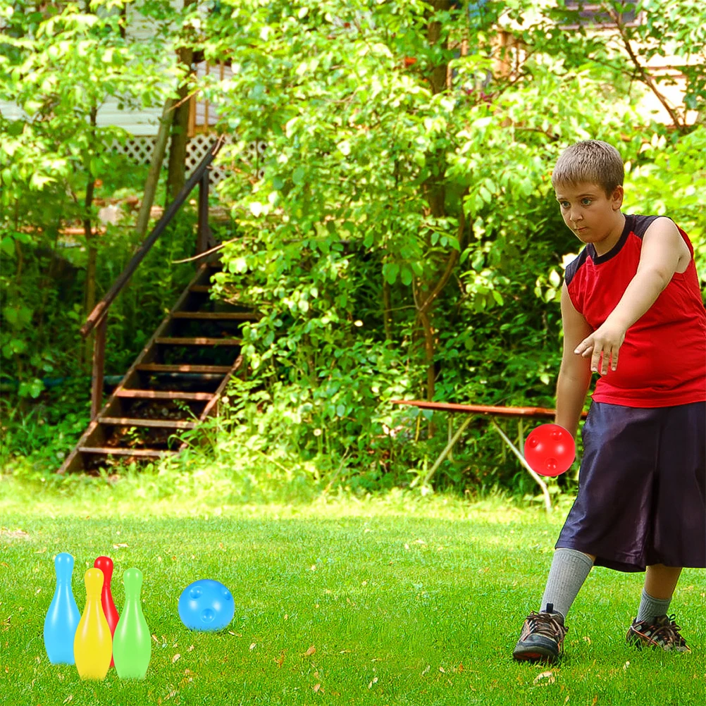 

1Set Mini Bowling Set Household Kids Accessory Interactive Play Wear-Resistant Bowling Pins Enhance Parent-Child Bond