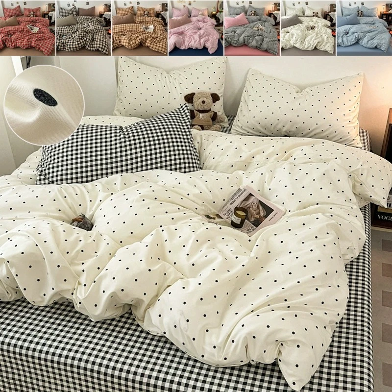 

Christmas Style Red Plaid Duvet Cover Machine Washable Soft Skin-friendly Bedding Set All-Season Home Bedding Decoração De Natal