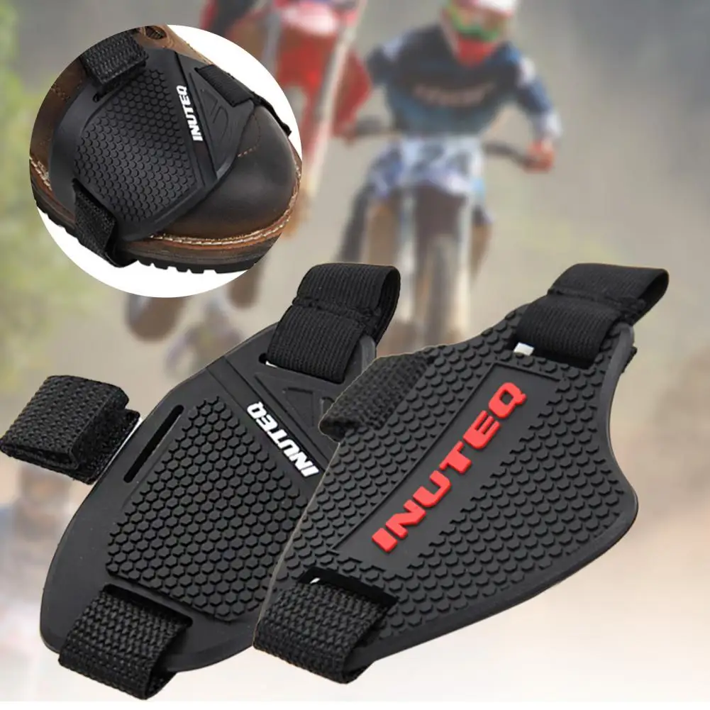 1Pc Non-slip Shoe Boots Protector Rubber Motorcycle Shoe Protective Gear Shifter Pad for Motorbike Riding Cycling Road Racing