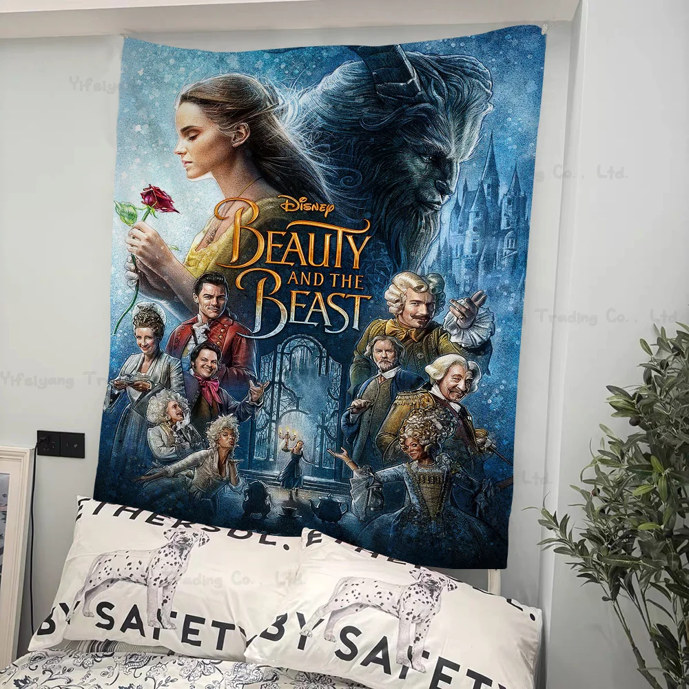 

Beauty And The Beast Tapestry Art Printing Art Science Fiction Room Home Decor Wall Art Decor