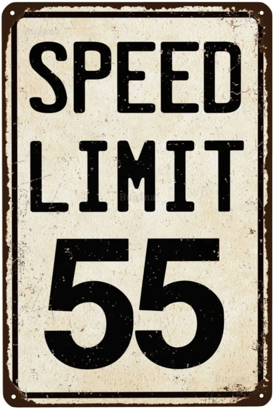 Speed Limit 55 MPH Vintage Metal Sign, Retro Tin Signs Posters for Man Cave Bar Garage Car Room Streets Wall Decor Art 8 x  sign