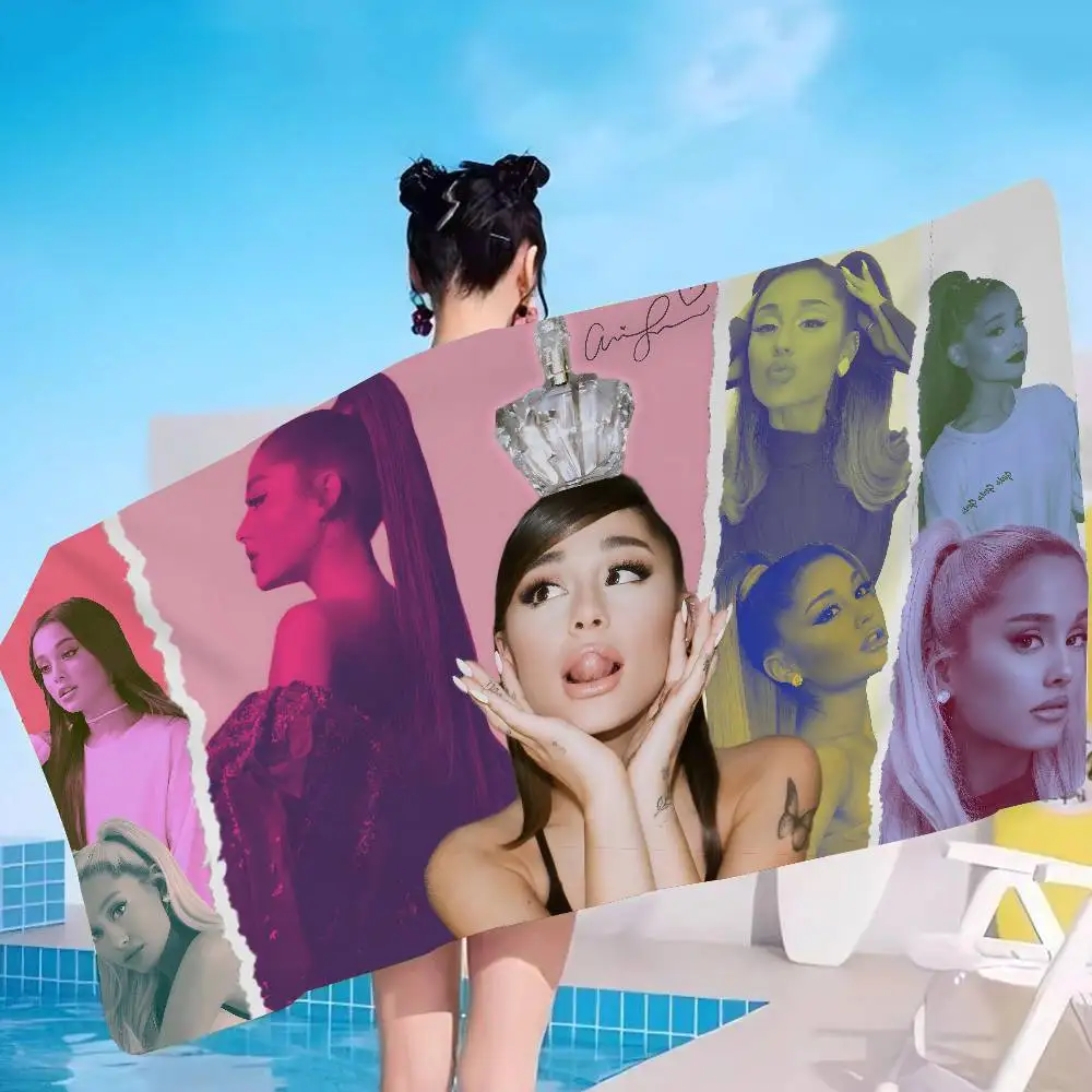 Pop Singer A-Ariana G-GrandeS Beach Towel Colorful Bath Towels for Girl Microfiber Quick Dry Custom Sand Free Beach Yoga l