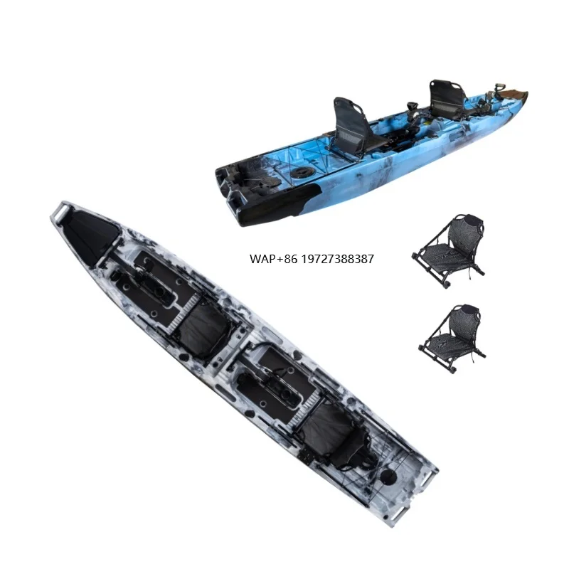 

2025 Factory Direct Sale Pedal Kayak for Two People 4.53m Length for Fishing and Entertainment in Rivers and Lakes