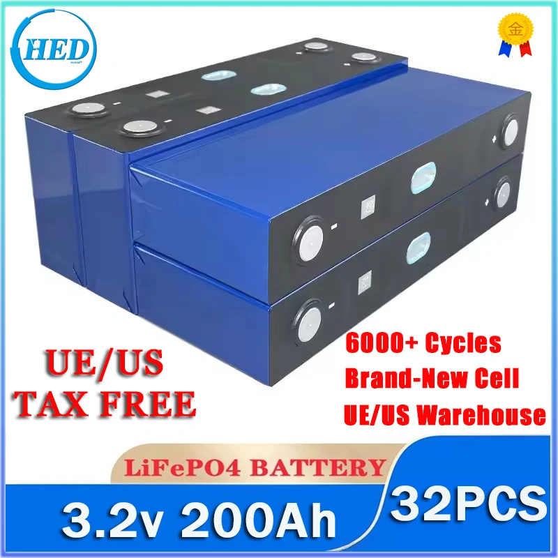 

RWT Shenzhen City China waterproof and high capacity lithium ion batteries 3.2v 180ah 200ah Lifepo4 solar battery 200ah