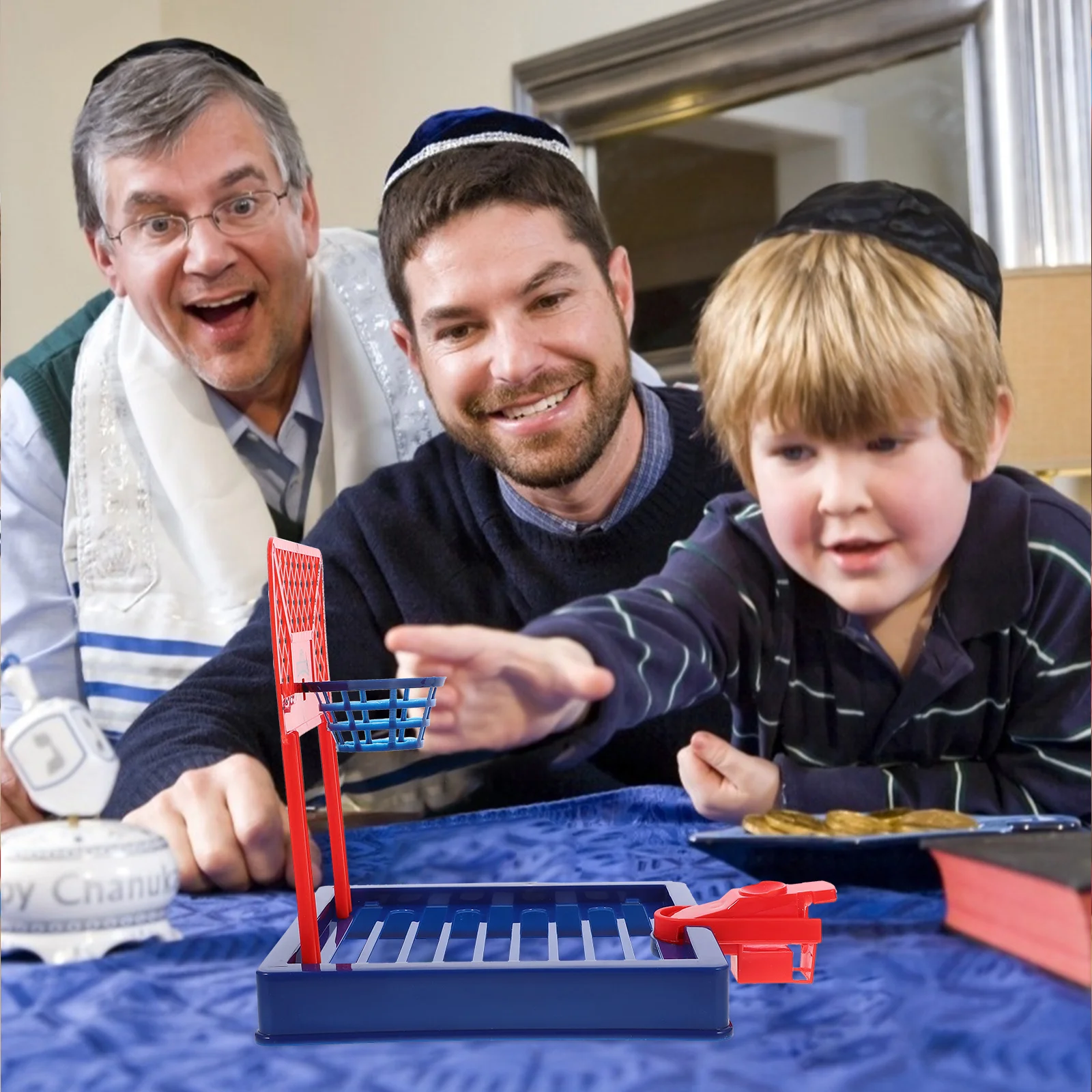 

1Set Mini Finger Basketball Machine Cartoon Style Desktop Sports Game for Children Finger Coordination Hand Eye Training