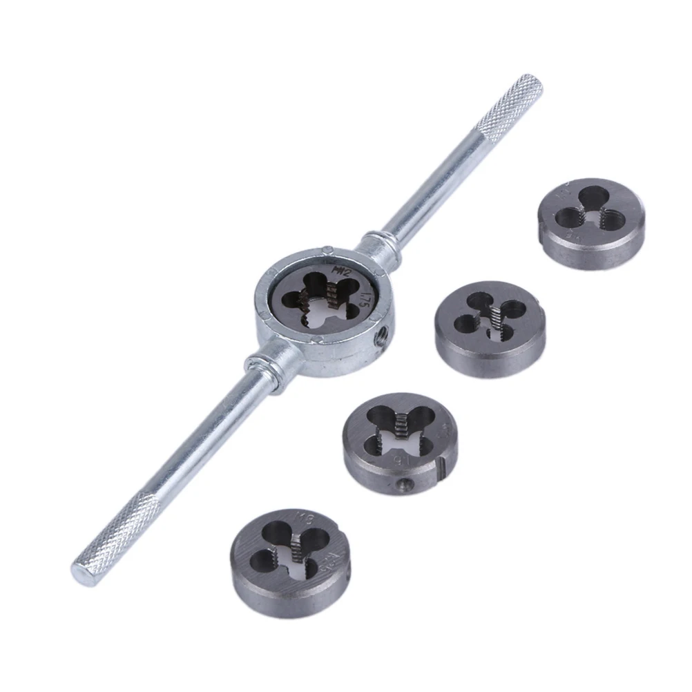 

12 Pcs Tap and Screw Die Suite Precisely Machined Taps Dies Wrench Set