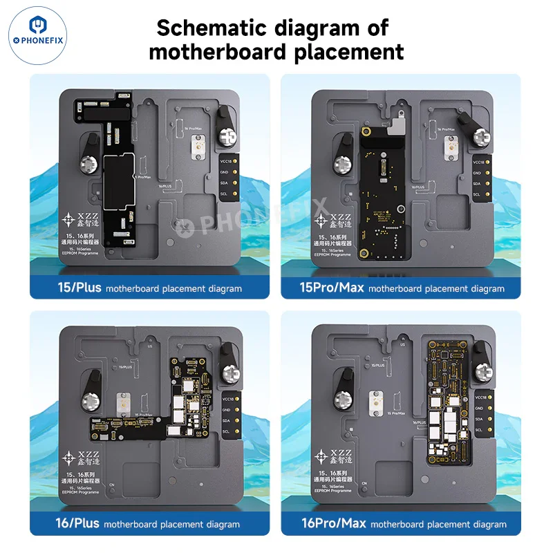 XINZHIZAO XZZ i6 Универсальный логический программатор бейсбольной полосы EEPROM для iPhone 15-16 Pro Max Чип для чтения и записи без разборки