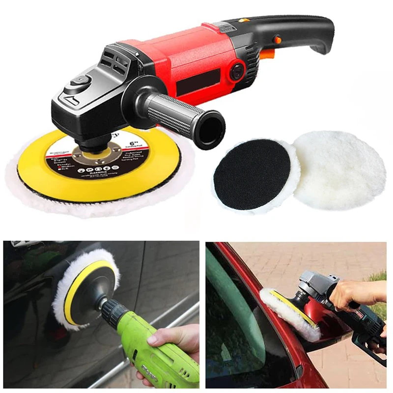 Wool Polishing Pad Disc Waxing Polishing Buffing Car Paint Care Polisher Pads 75-180mm for Car Auto Washing Accessories