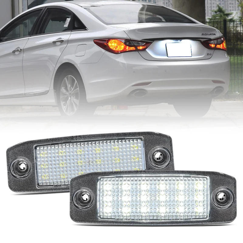 

2 шт. для Hyundai Sonata 10 YF 2010-Up Kia Sportage 2011-2016 белый светодиодный светильник номерного знака