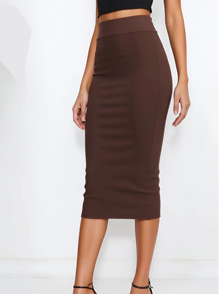 High Quality 6 Colors Knee Length Rayon Bandage Skirt Tight Fit for Night Club Party Pink Green Black New Arrival