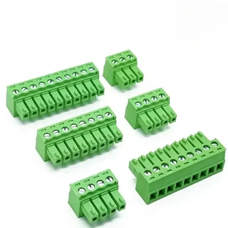 10pcs 15EDG KF2EDGK-3.5mm -2/3/4/5/6/7/8/9/14P/plug 300V/8A3.5mm spacing plug-in terminal block 15EDG KF2EDG 3.5mm