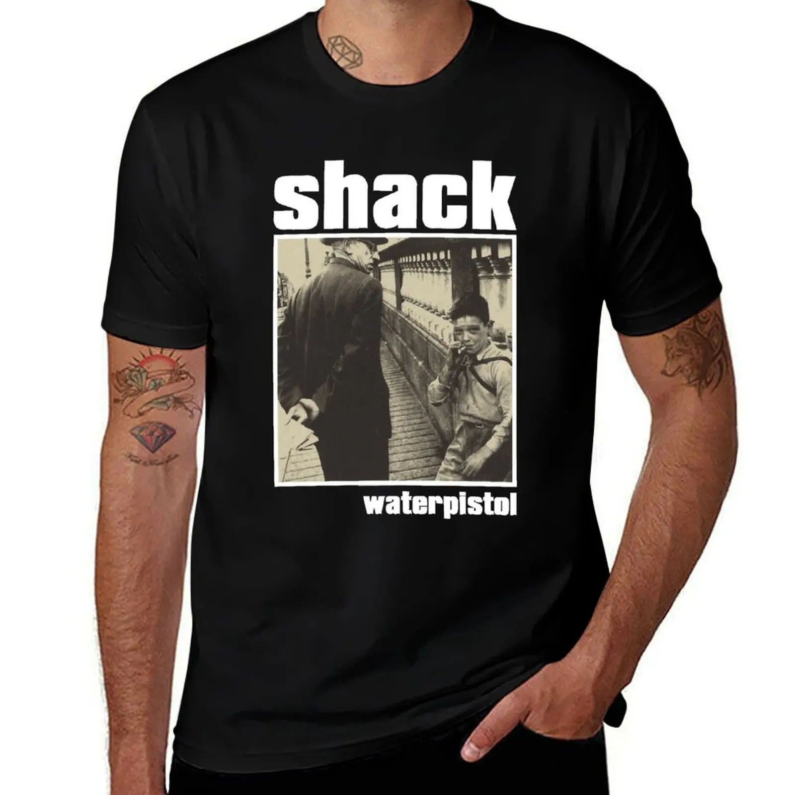 Shack Waterpistol T-Shirt Street Art Print Tee Shirt T-Shirt
