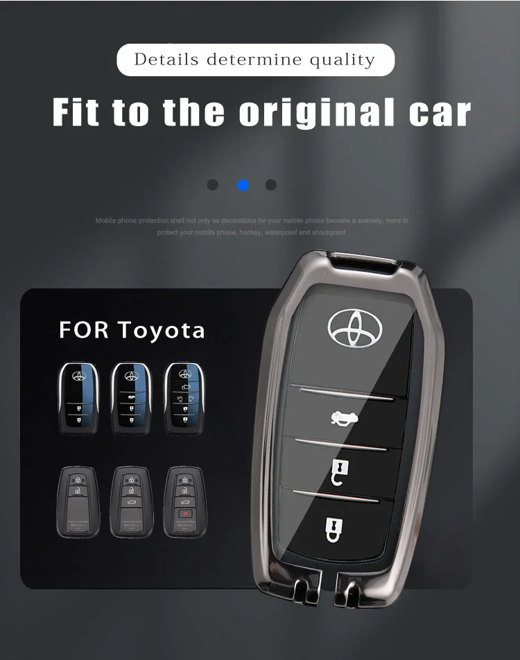 Car Key Case For Toyota 86 Camry Corolla Crown Highlander Rav4 Alphard Vellfire Venza Yaris Prado Hilux Fortuner Land Cruiser