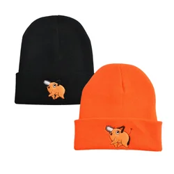 Anime Chainsaw Man Knitted Plush Hat Pochita Warm Cap Cosplay Unisex Costume Prop Party Accessories Gift