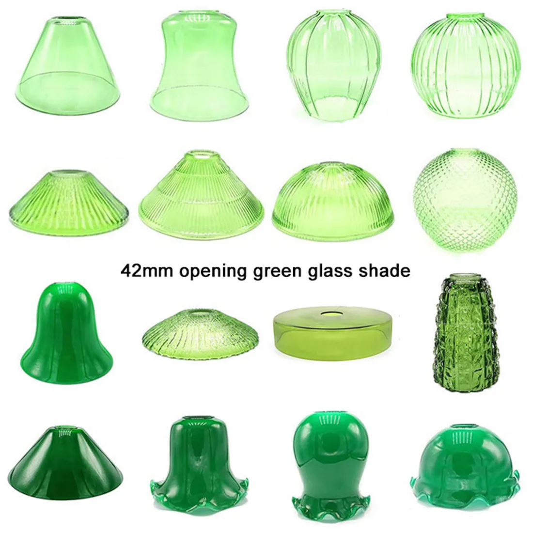 

Vintage E27 E26 Green Glass Shade Replacement,Antique Emerald Green Globe Wine Cup Glass Lampshade for DIY Art Decorative Light