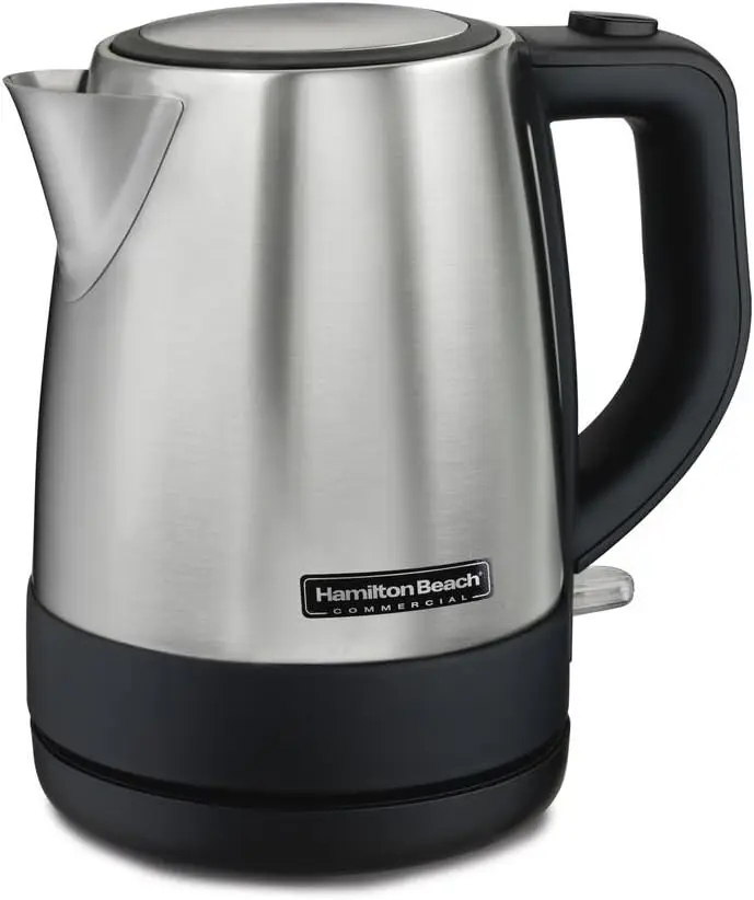 

Commercial Stainless Steel Electric Kettle 1L Auto Shutoff Easy Pour Cord