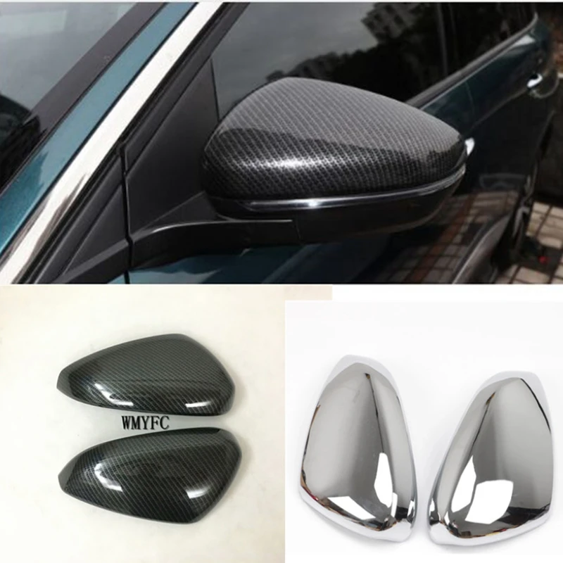 

For Peugeot 3008 GT 5008 GT Accessories Car Rearview mirrors Trim cover ABS Chrome Exterior decoration 2017 2018 2019 2020 2021