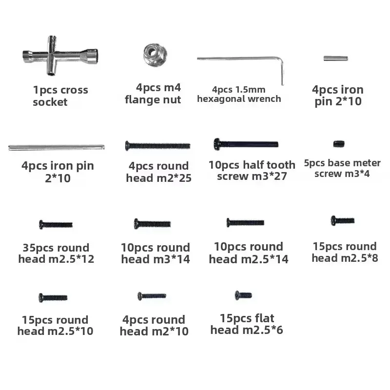 

New for RC Car Spare Parts Remote Control Car Modification Screw Tool Accessories Box 1/16 16207 16208-09-10 H16