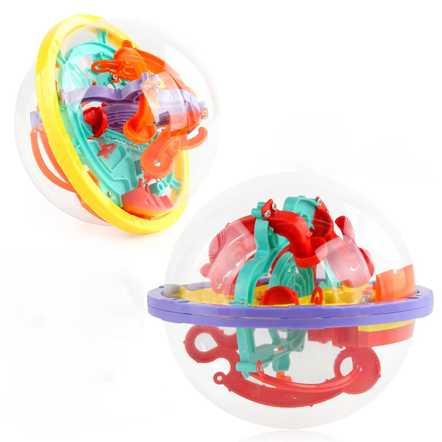 3D Magic Maze Rolling Ball Labyrinth Game Globe Toy Children Development Thinking Balance Training Toy Brain Teaser Gifts