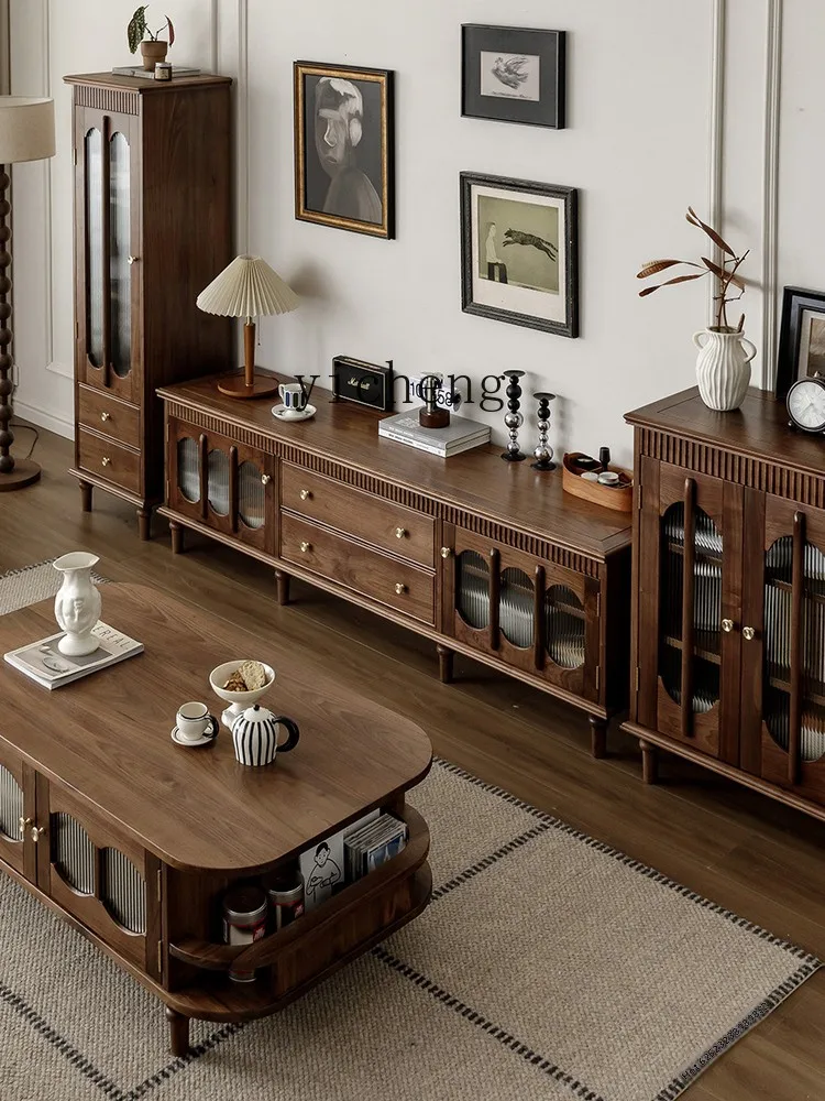 

LX retro Solid Wood Coffee Table Tea Table Small Apartment