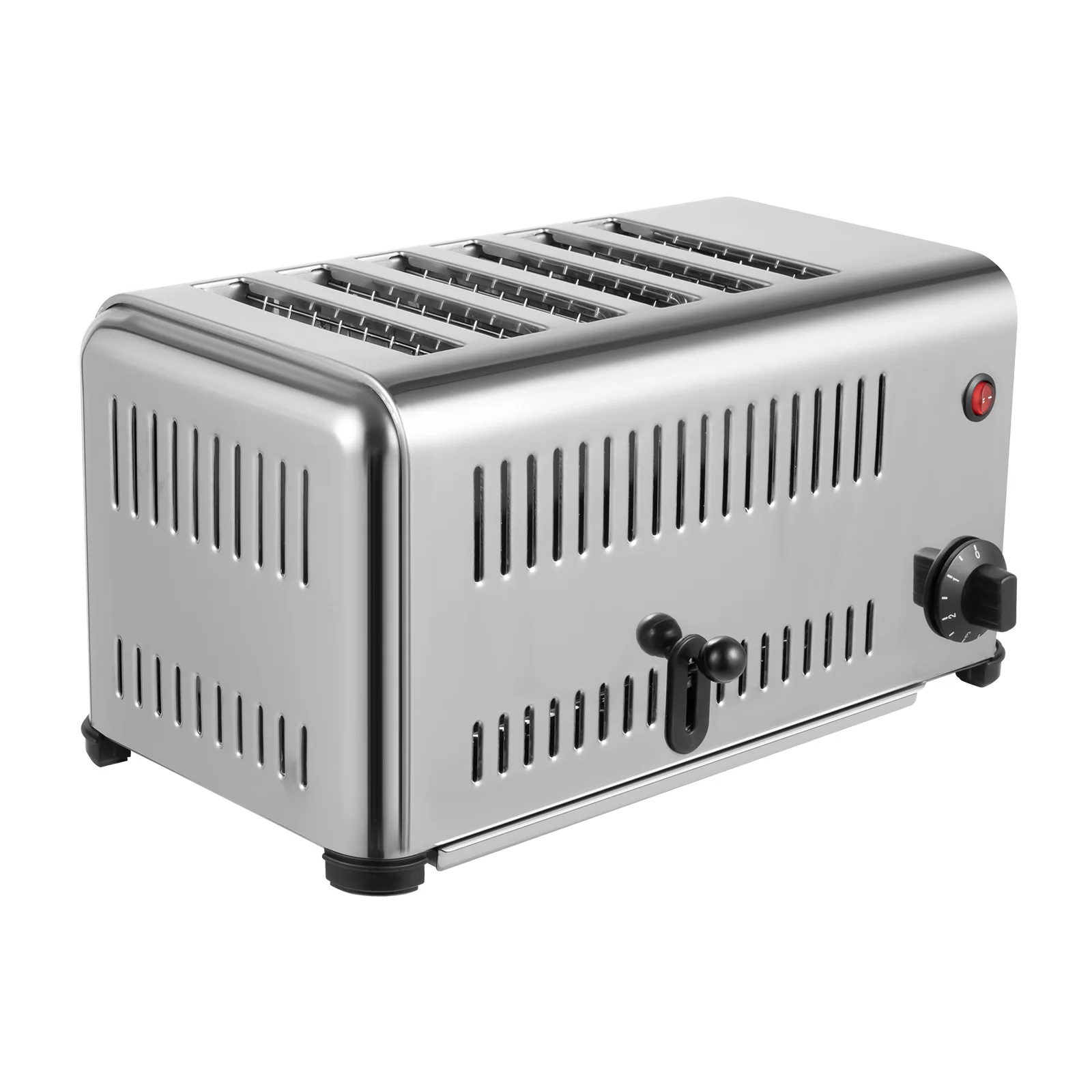 Commercial Toaster 6 Slices Stainless Steel Pop-Up Electric Toaster Machine Cool Touch Toaster Countertop Toaster